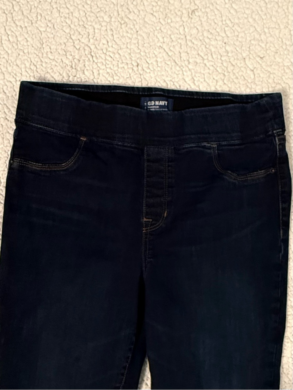 Old Navy Rockstar Jeggings mid rise pull on blue jeans 10 Reg NWOT